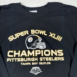 Pittsburgh Steelers Shirt MENS XL Black Reebok Super Bowl Champions NFL